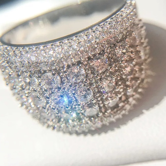 Sterling Silver wide shiny ring - Picture 5 of 5